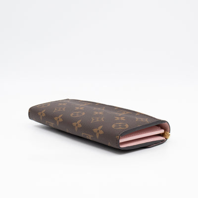 Sarah Wallet Monogram Rose Ballerine