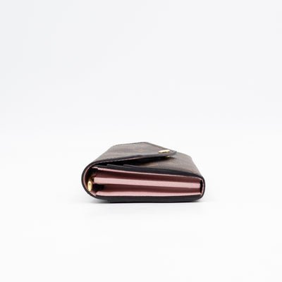 Sarah Wallet Monogram Rose Ballerine