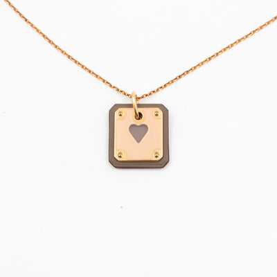 As de Coeur Pendant Necklace Etoupe