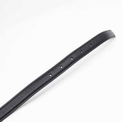 Blondie Thin Belt Black Leather 75 cm