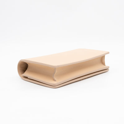 Petite Chain Wallet Beige Leather