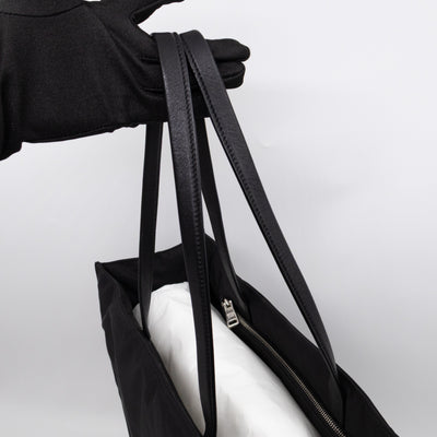 Front Pocket Tote Tessuto Nylon Black