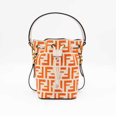 Mon Tresor Mini FF Orange & White Leather