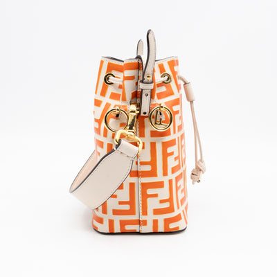 Mon Tresor Mini FF Orange & White Leather