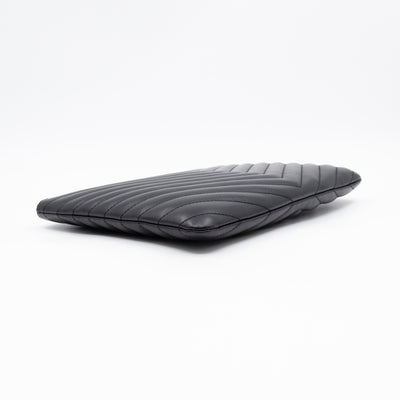 Cassandre Matelasse Pouch Black Leather