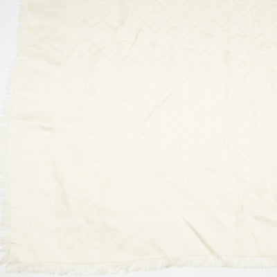 FF Silk & Wool Shawl Ivory White