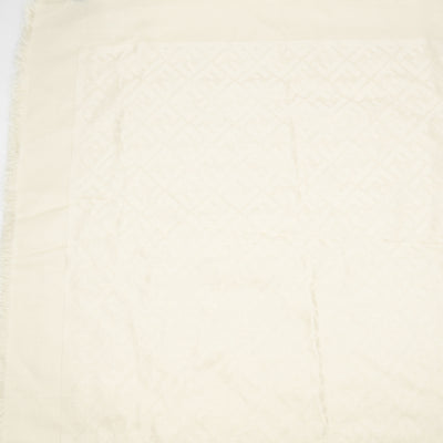 FF Silk & Wool Shawl Ivory White