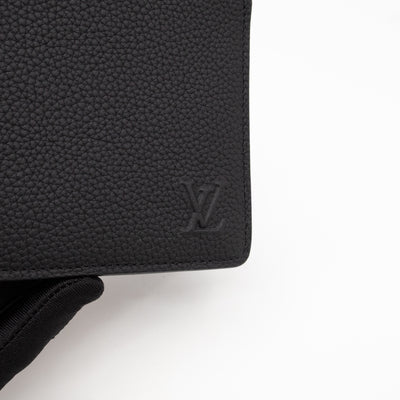 Multiple Wallet Aerogram Black Leather