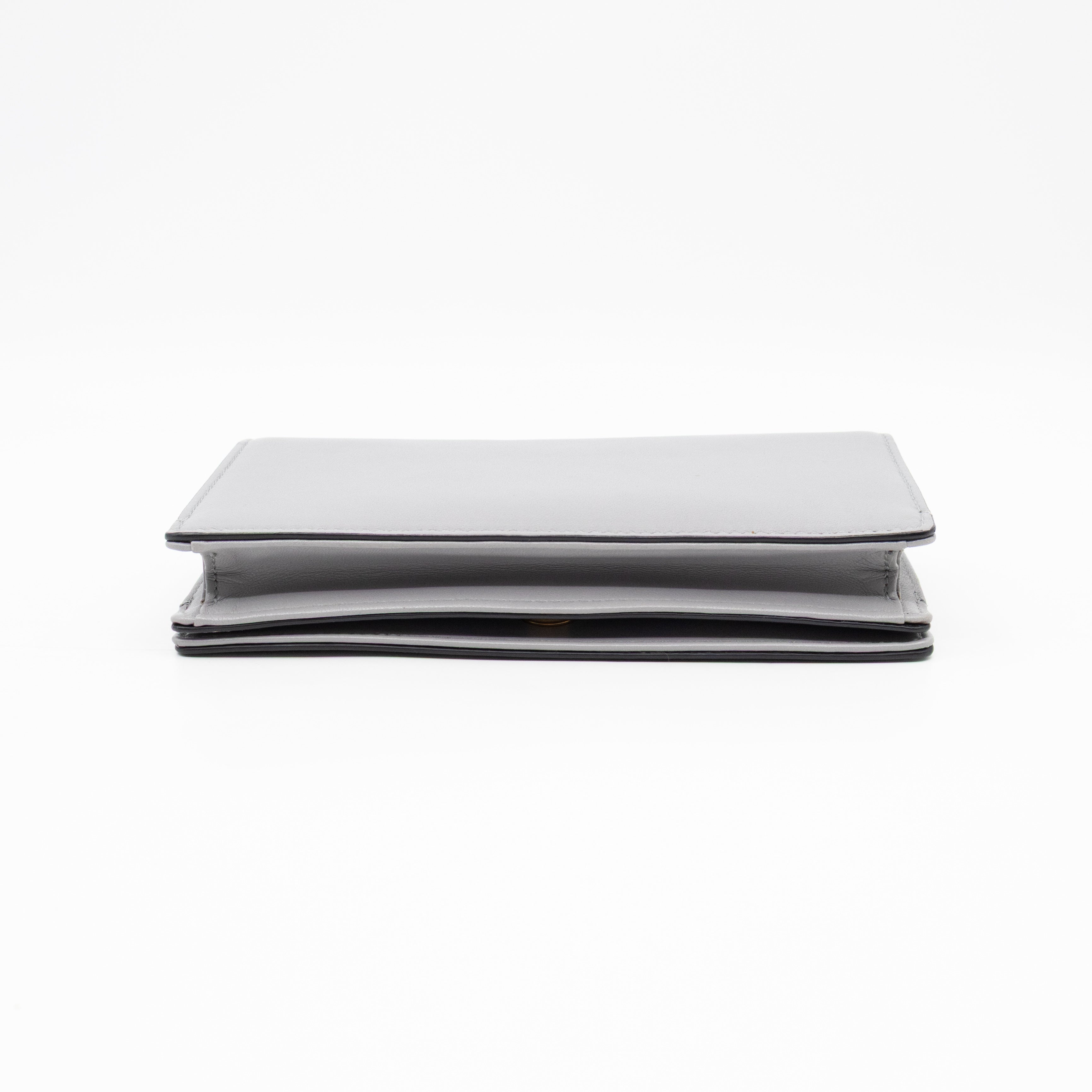 Tarot La Lune Embroidered Clutch Grey Leather