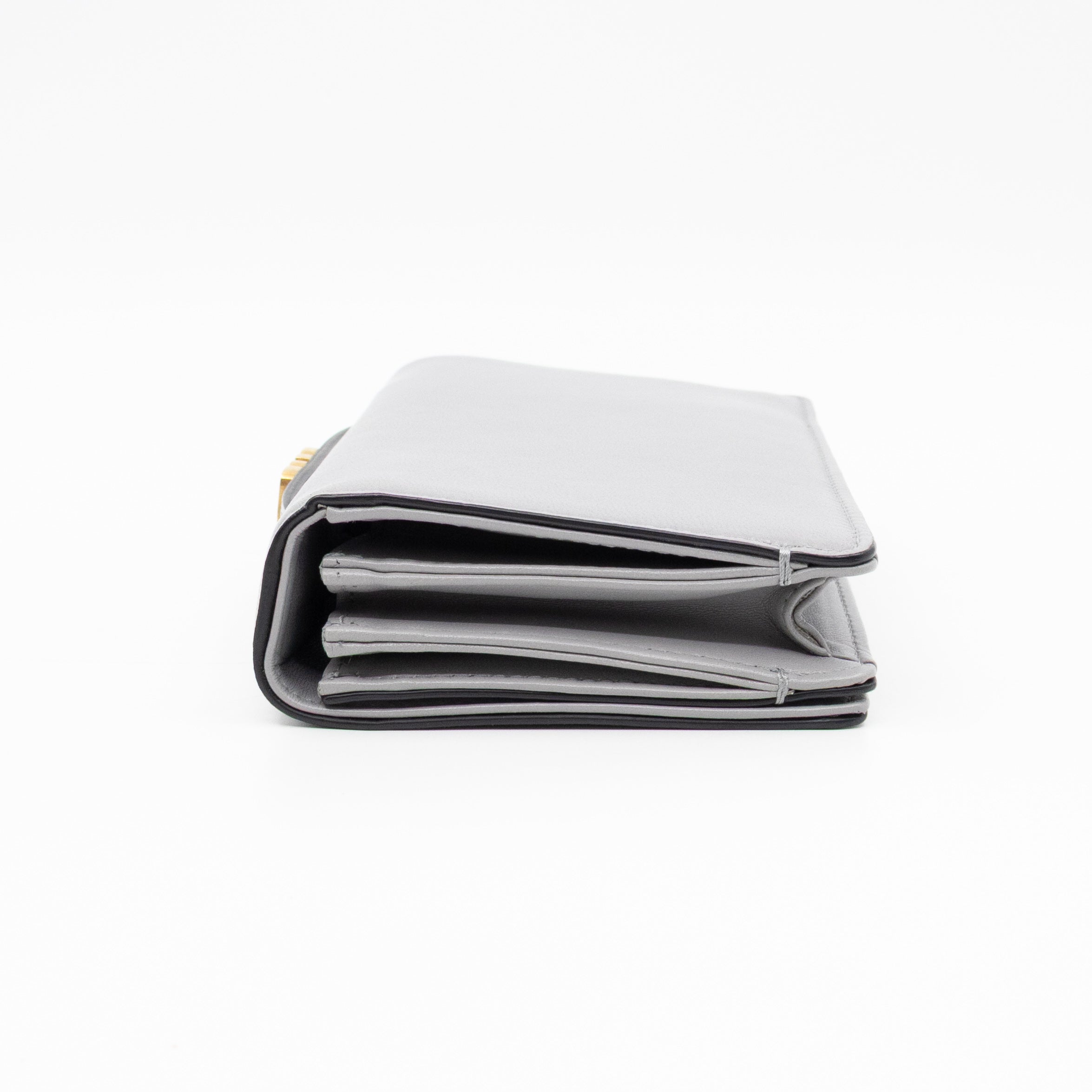 Tarot La Lune Embroidered Clutch Grey Leather