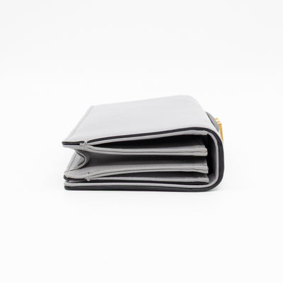 Tarot La Lune Embroidered Clutch Grey Leather