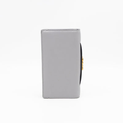 Tarot La Lune Embroidered Clutch Grey Leather