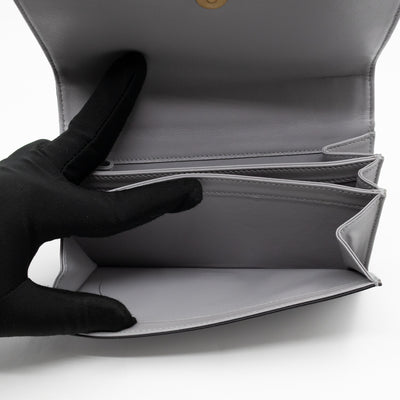 Tarot La Lune Embroidered Clutch Grey Leather