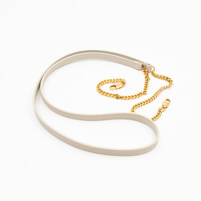 Lou Nano Chain Pouch Cream Leather