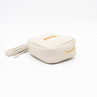 Lou Nano Chain Pouch Cream Leather
