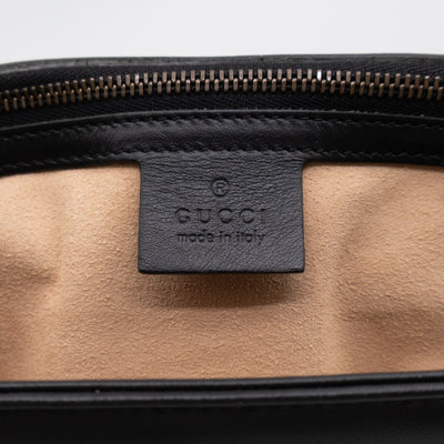 GG Marmont Large Flap Shoulder Bag Black Leather