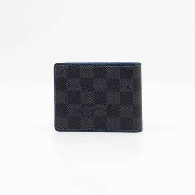 Slender Wallet Damier Graphite Bleu