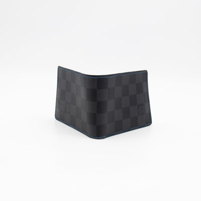 Slender Wallet Damier Graphite Bleu