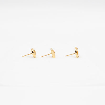 Crazy In Lock Earrings Set Gold