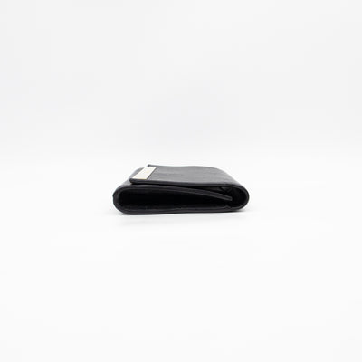 Lutetia Flap Clutch Black Glossy Calfskin