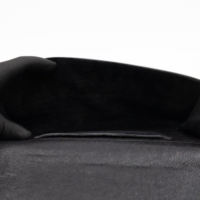 Lutetia Flap Clutch Black Glossy Calfskin