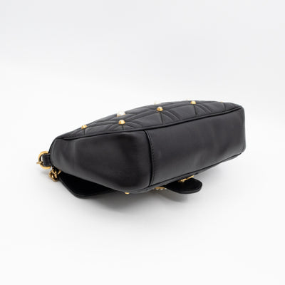 GG Marmont Medium Flap Bag Pearls Black Matelasse Leather