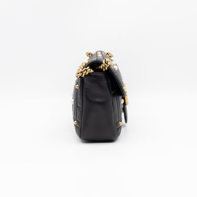 GG Marmont Medium Flap Bag Pearls Black Matelasse Leather