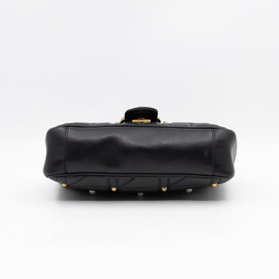 GG Marmont Medium Flap Bag Pearls Black Matelasse Leather