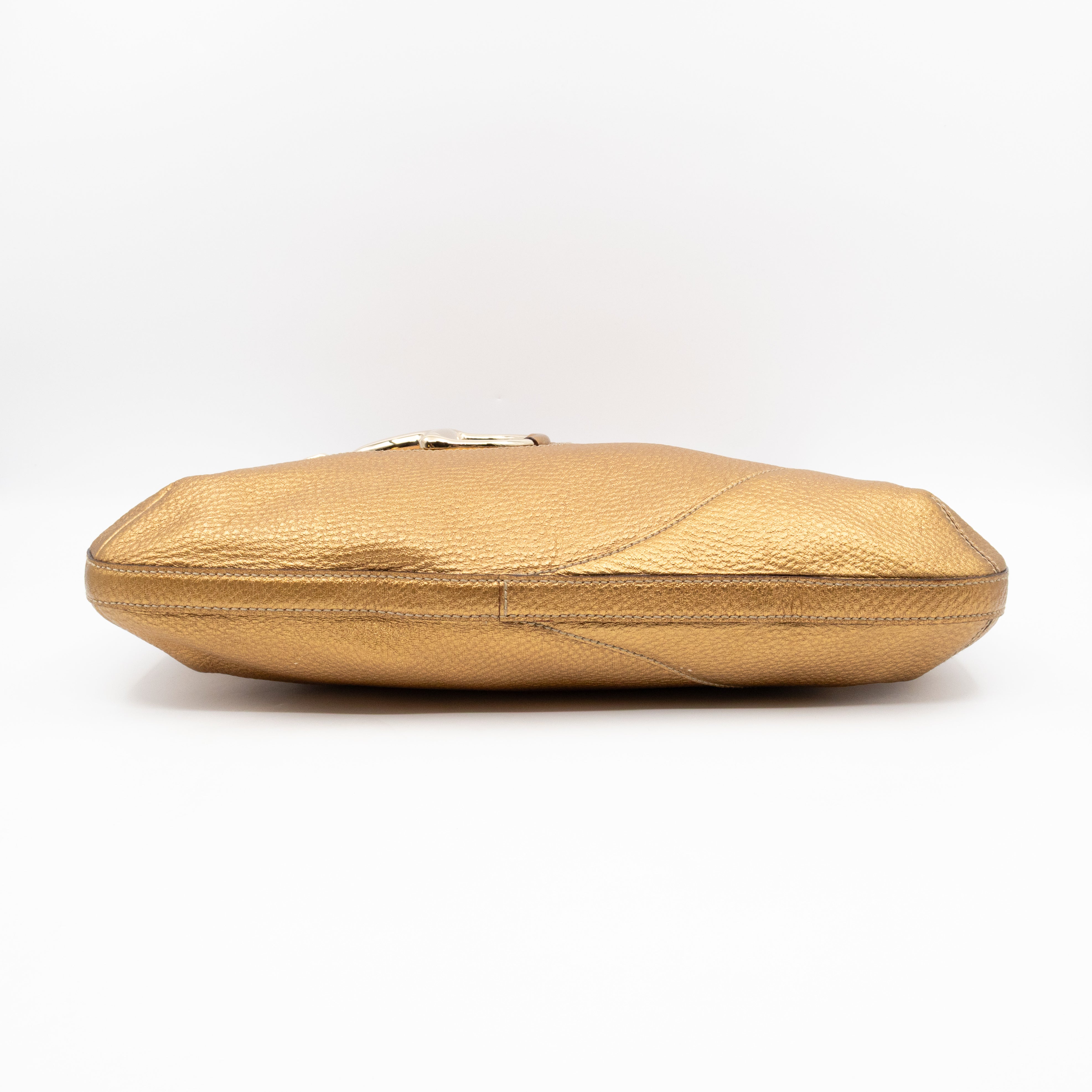 Hasler Horsebit Hobo Bronze Metallic Leather