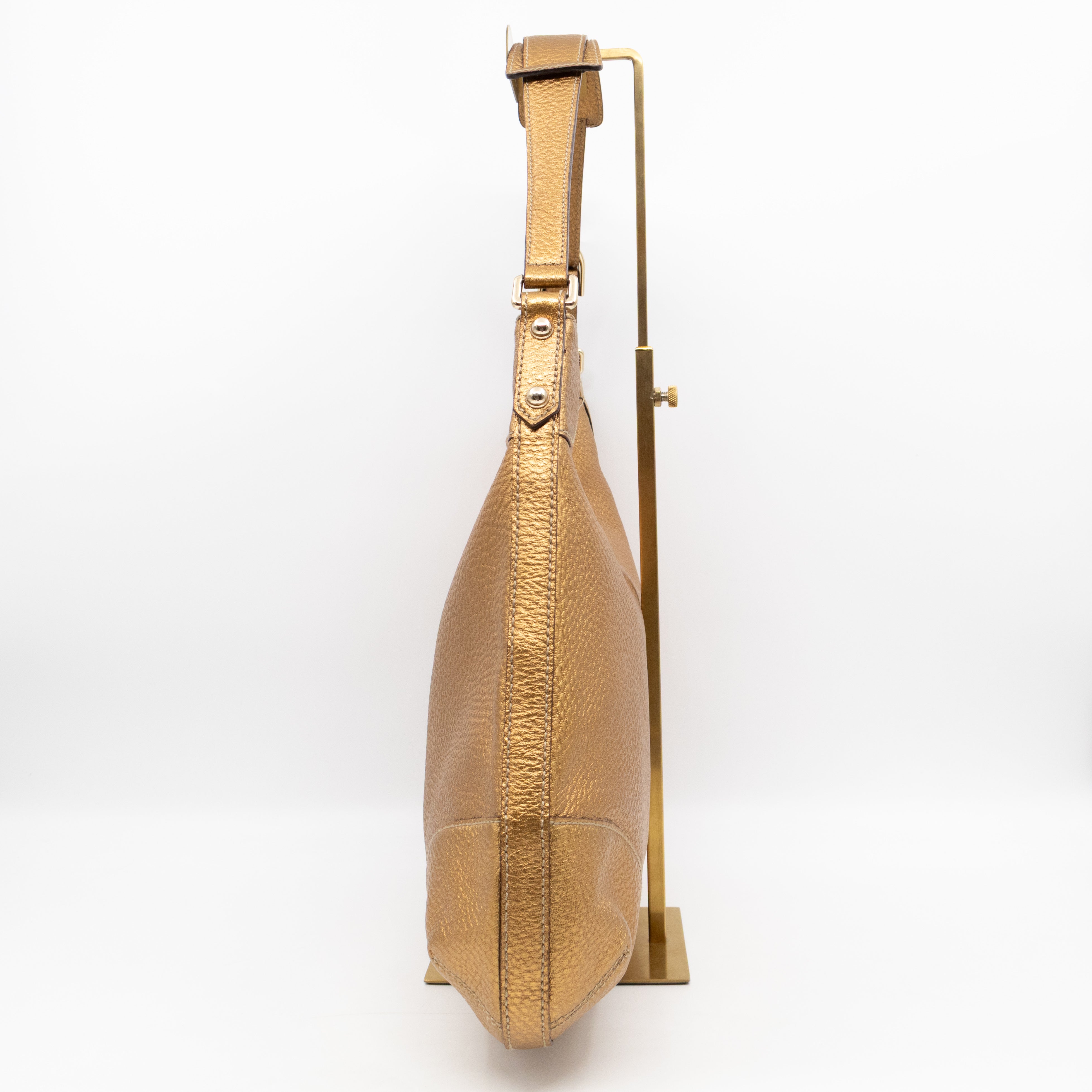 Hasler Horsebit Hobo Bronze Metallic Leather