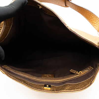 Hasler Horsebit Hobo Bronze Metallic Leather