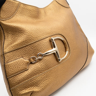 Hasler Horsebit Hobo Bronze Metallic Leather