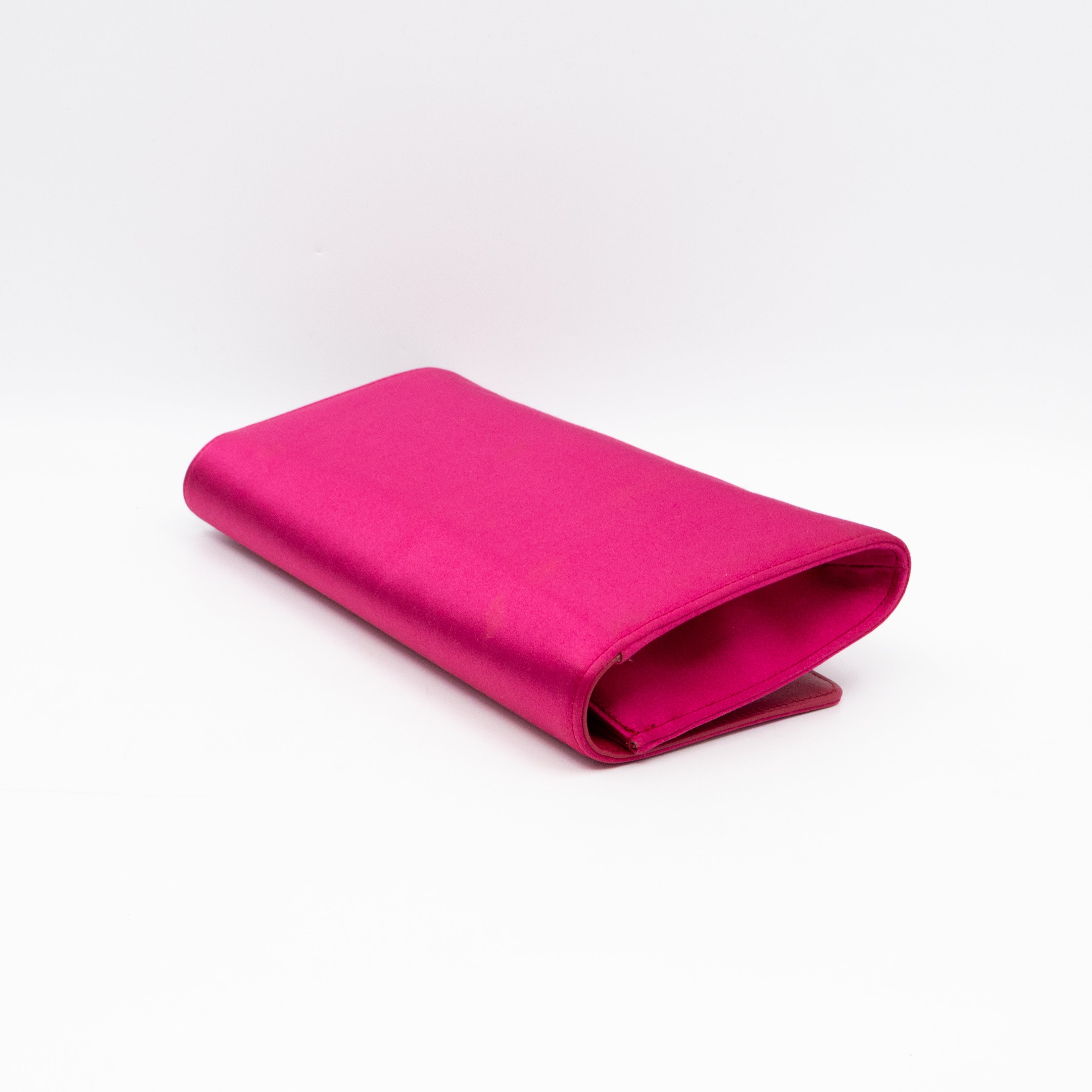 Broadway Clutch Pink Satin with Crystals