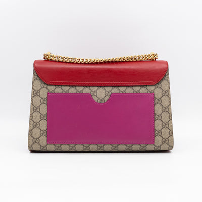 Padlock Flap Bag Medium GG Supreme Red Leather