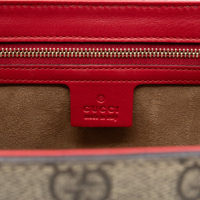 Padlock Flap Bag Medium GG Supreme Red Leather