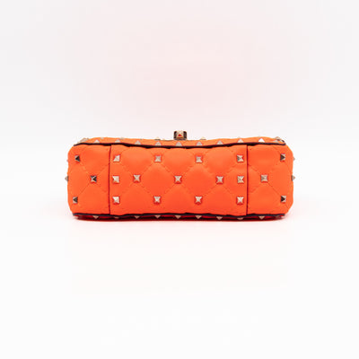Rockstud Spike Mini Bag Fluo Orange Leather
