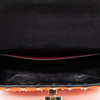 Rockstud Spike Mini Bag Fluo Orange Leather