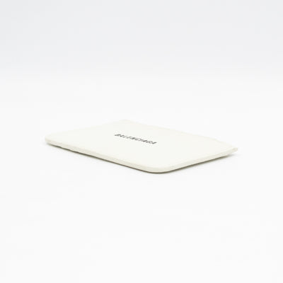 Zipped Card Holder White Leather