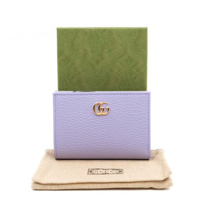 GG Marmont Card Case Wallet Lilac Leather