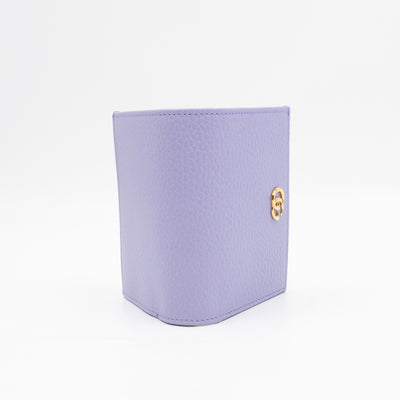 GG Marmont Card Case Wallet Lilac Leather