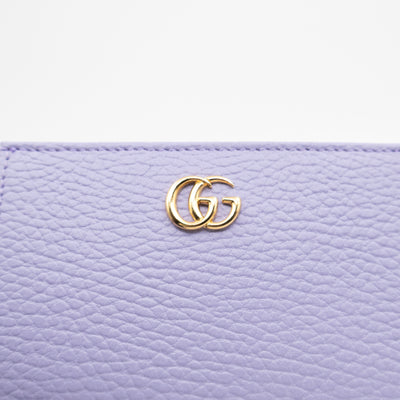 GG Marmont Card Case Wallet Lilac Leather