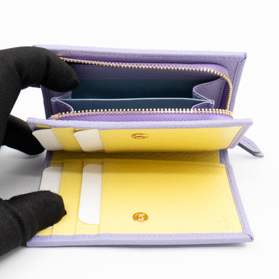 GG Marmont Card Case Wallet Lilac Leather