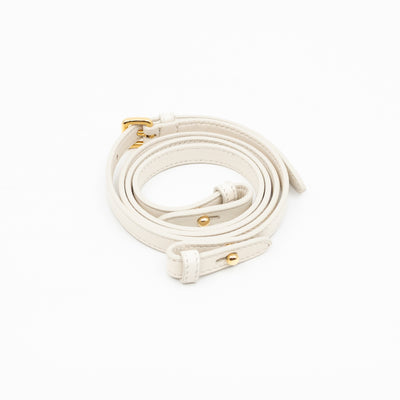 Triangle Crossbody Bag White Shearling