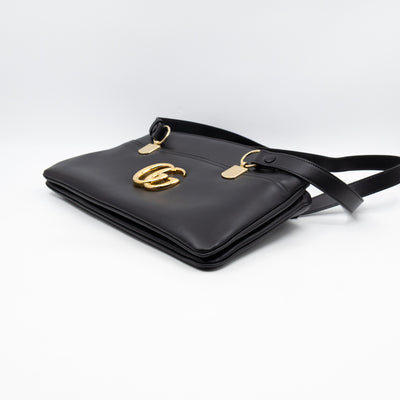 Arli Tote Large Shoulder Bag Black Smooth Leather