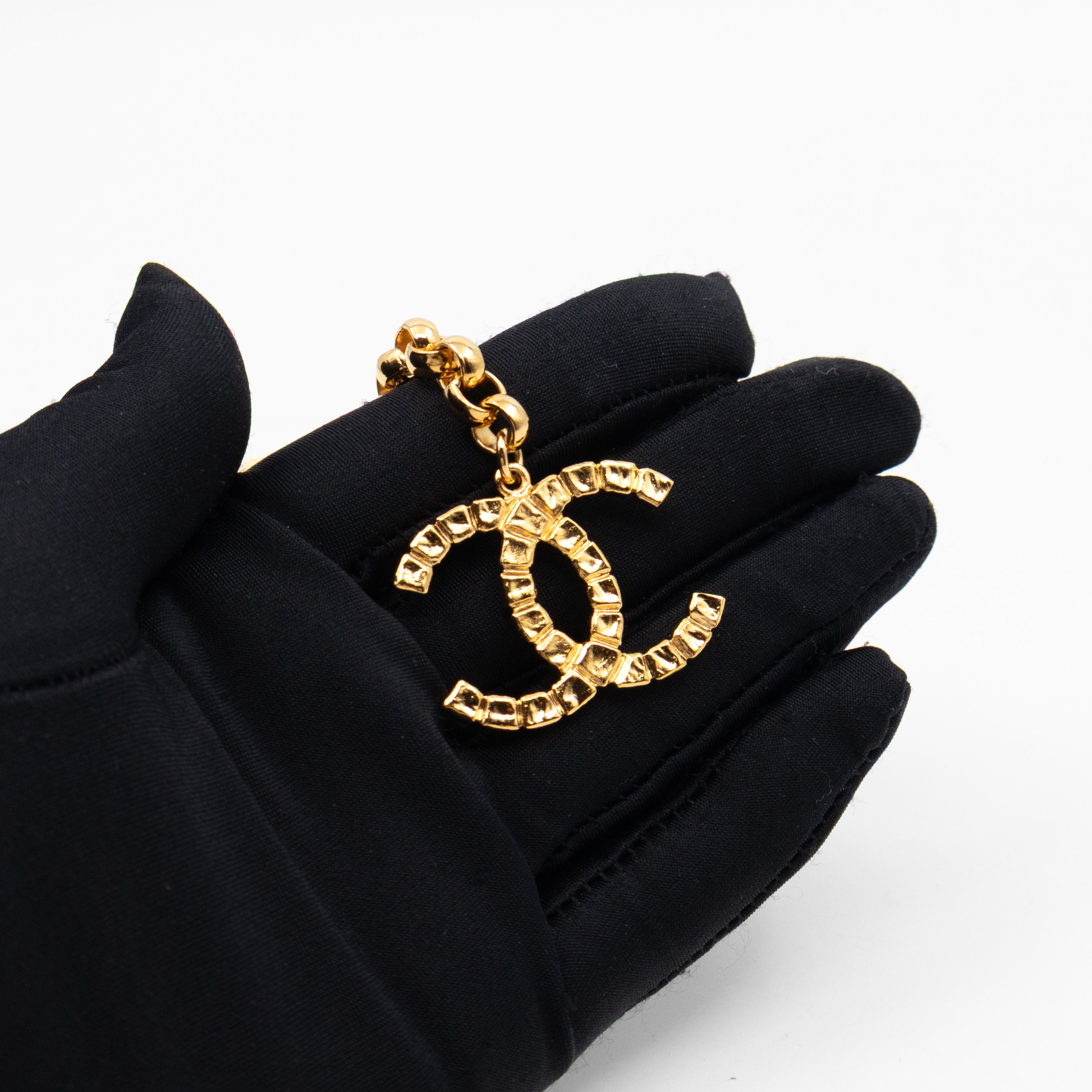 31 Rue Cambon Door CC Pendant Metal Chain Necklace & Belt Gold