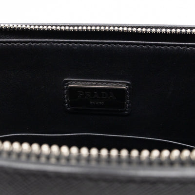 Laptop Holder Black Saffiano Leather