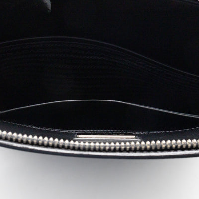 Laptop Holder Black Saffiano Leather