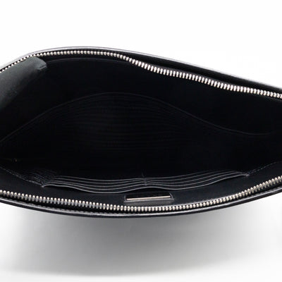 Laptop Holder Black Saffiano Leather