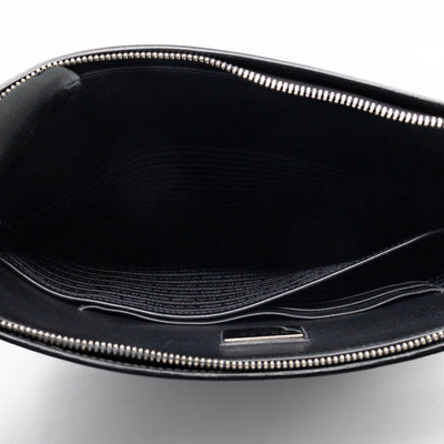 Laptop Holder Black Saffiano Leather