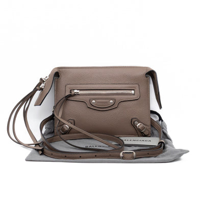 Neo Classic City Crossbody Clutch Brown Leather